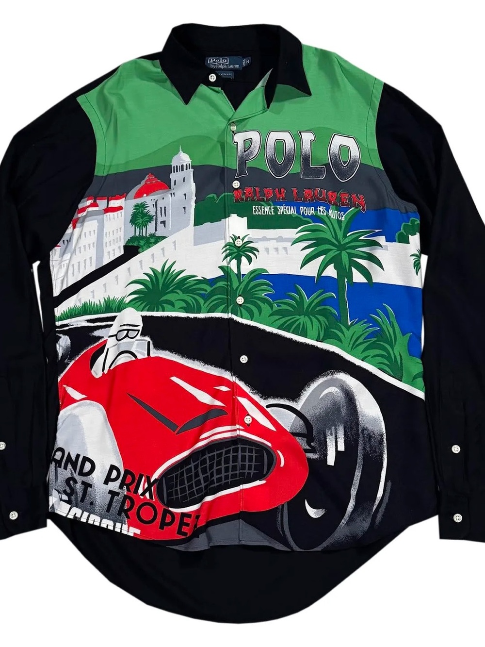 Vintage Polo Ralph Lauren Grand Prix St. Tropez Button Down Shirt (Size M)
